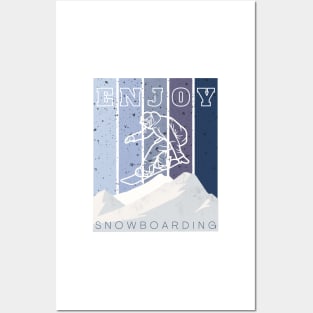 Eat Sleep Snowboarding Repeat Posters and Art